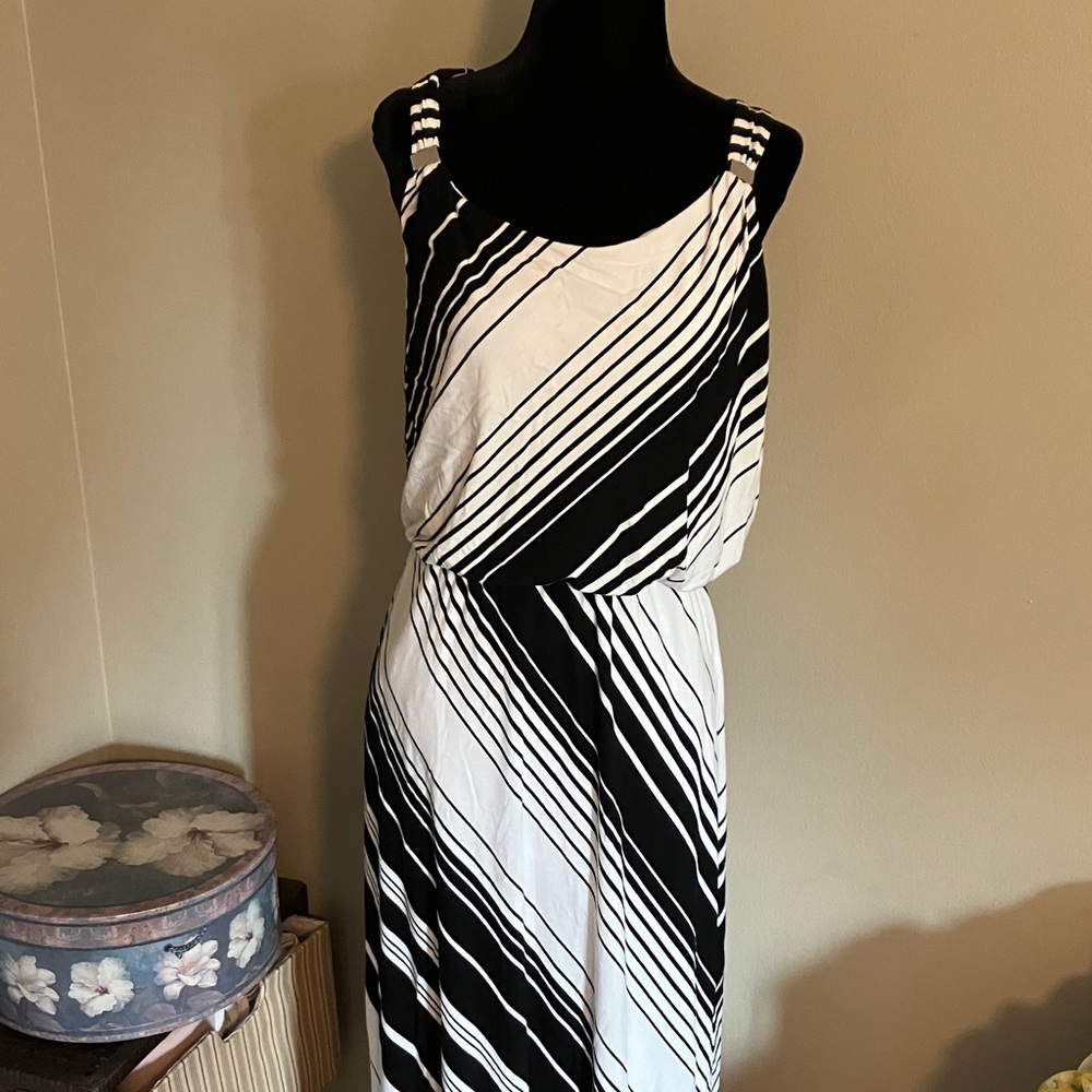 White House Black Market striped Maxi Dress